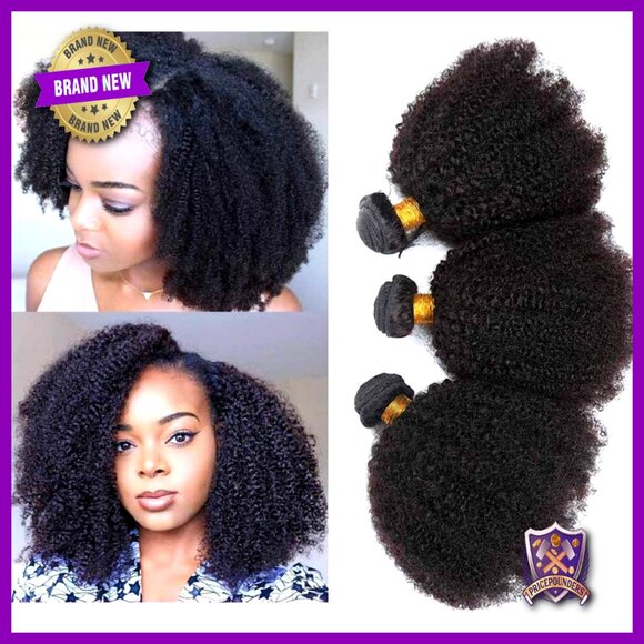 Unprocessed Virgin Human Hair Bundles 8 10 12 Inch Afro Kinky Curly Extensions